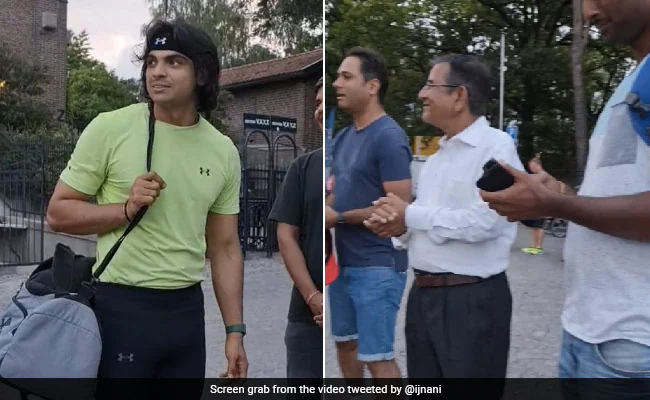 नीरज चोपड़ा ने छुए बुजुर्ग फैन के पैर, वायरल हुआ Video, लोग तारीफ करते नहीं थक रहे